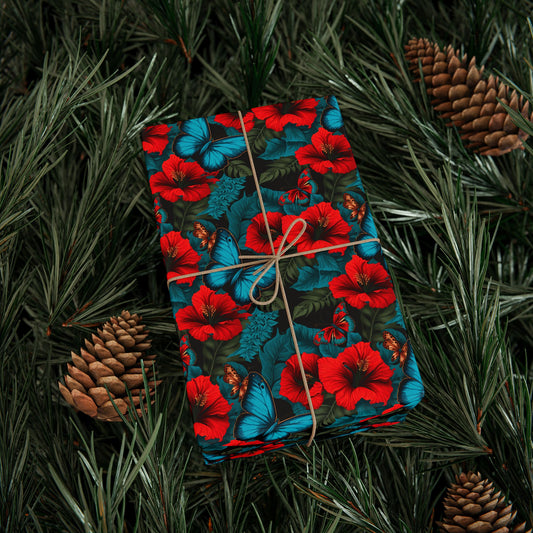 Vibrant Floral Wrapping Paper, Gift Wrap for Birthdays, Holidays, Celebrations, Unique Home Decor, Craft Projects