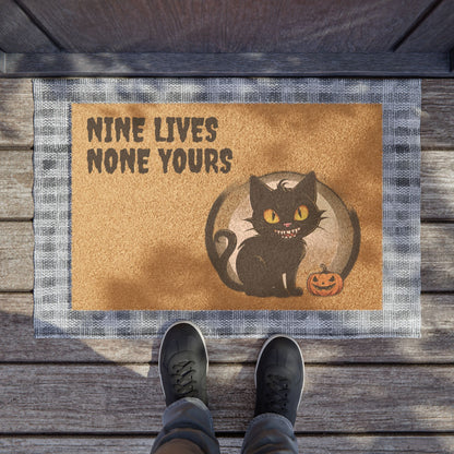Halloween Cat Doormat, Spooky Home Decor, Fall Welcome Mat, Cat Lover Gift, Funny Door Mat, Autumn Decor
