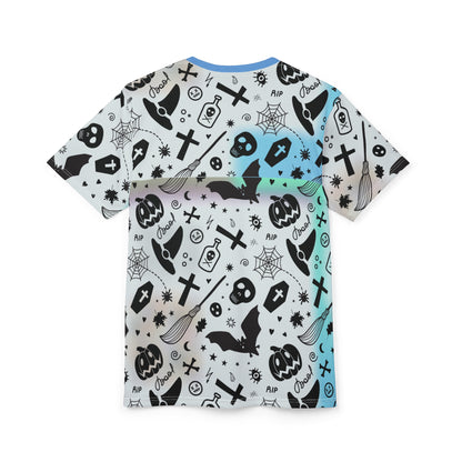 Gothic Graphic Tee, Unisex AOP Shirt for Festivals, Casual Wear, Halloween Party, Unique Gift Idea, Trendy Streetwear