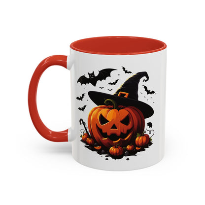 Halloween Pumpkin Accent Coffee Mug – Perfect for Fall, Autumn, Spooky Season, Gift for Coffee Lovers, Home Decor