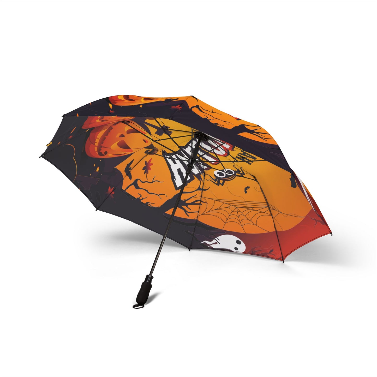Halloween Themed Foldable Umbrella | Spooky Umbrella Design, Perfect for Fall, Gifts, Trick or Treat, Halloween Decorations, Rain Gear