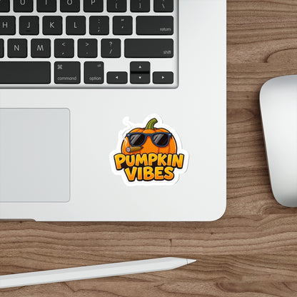 Pumpkin Vibes Die-Cut Stickers | Fun Fall Decor, Halloween Gifts, Laptop Stickers, Pumpkin Lovers, Seasonal Decor