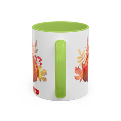 Cozy Pumpkin Accent Coffee Mug | Fall Decor, Gift for Autumn Lovers, Thanksgiving Mug, Pumpkin Spice Latte Cup, Holiday Drinkware