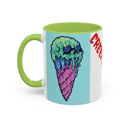 Creepy Ice Cream Mug - Perfect for Halloween, Unique Gift for Coffee Lovers, Spooky Decor, Creepscream Design, Fun Kitchenware