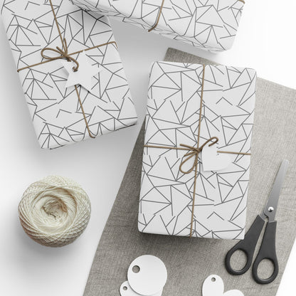 Stylish Geometric Wrapping Paper, Modern Gift Wrap, Minimalist Birthday, Holiday Packaging, Unique Present Decor, Craft Supplies