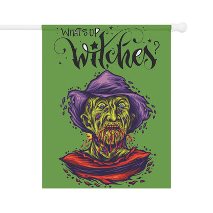 What's Up Witches Garden Banner, Halloween Yard Decoration, Witch Decor, Spooky Garden Sign, Porch Decor, Fall Home Decoration