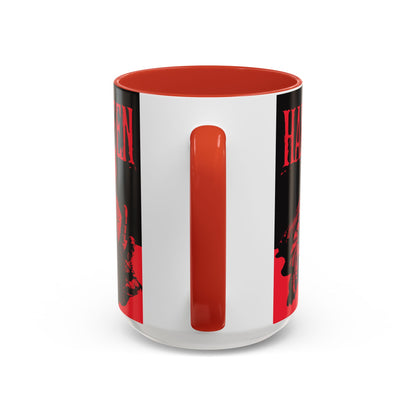 Halloween Accent Coffee Mug | Spooky Coffee Cup for Halloween Lovers, Trick or Treat Mug, Horror Decor, Gift for Fans