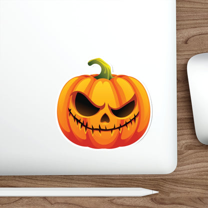 Spooky Pumpkin Die-Cut Stickers | Halloween Decor, Laptop Stickers, Fun Gifts, Seasonal Accessories, Trick or Treat Essentials