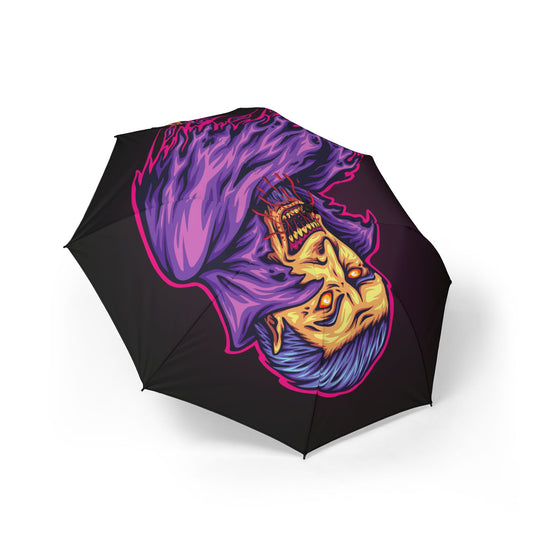 Gothic Art Umbrella, Unique Foldable Umbrella, Zombie Design Umbrella, Cool Gift for Halloween, Edgy Rain Accessory