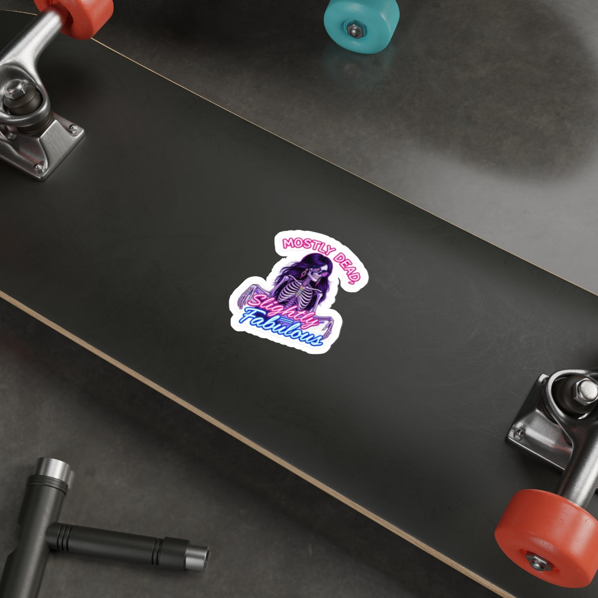 Sassy Skeleton Die-Cut Stickers - Perfect for Laptops, Water Bottles, Halloween Decor, Fun Gifts, and Daily Inspiration