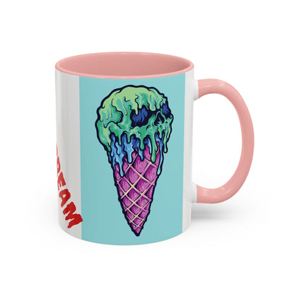 Creepy Ice Cream Mug - Perfect for Halloween, Unique Gift for Coffee Lovers, Spooky Decor, Creepscream Design, Fun Kitchenware