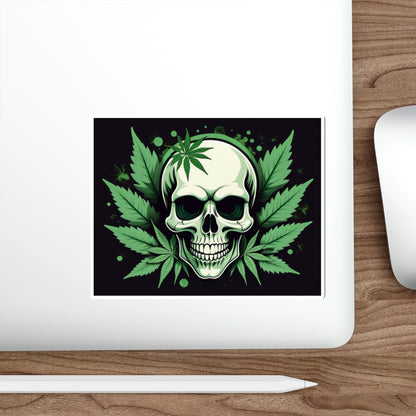 Green Skull Die-Cut Stickers, Gothic Decor, Laptop Accessories, Halloween Party Favor, Unique Gifts for Friends