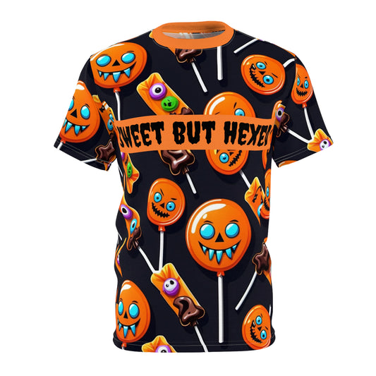 Halloween Unisex Tee, Sweet But Hexed Graphic Shirt, Spooky Costume T-Shirt, Fall Apparel, Unique Gift for Halloween