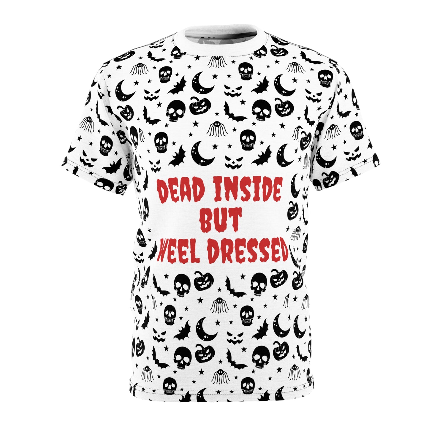 Halloween-Themed Unisex Tee, Spooky Cut & Sew Shirt, Gothic Apparel, Fun Gift, Casual Wear