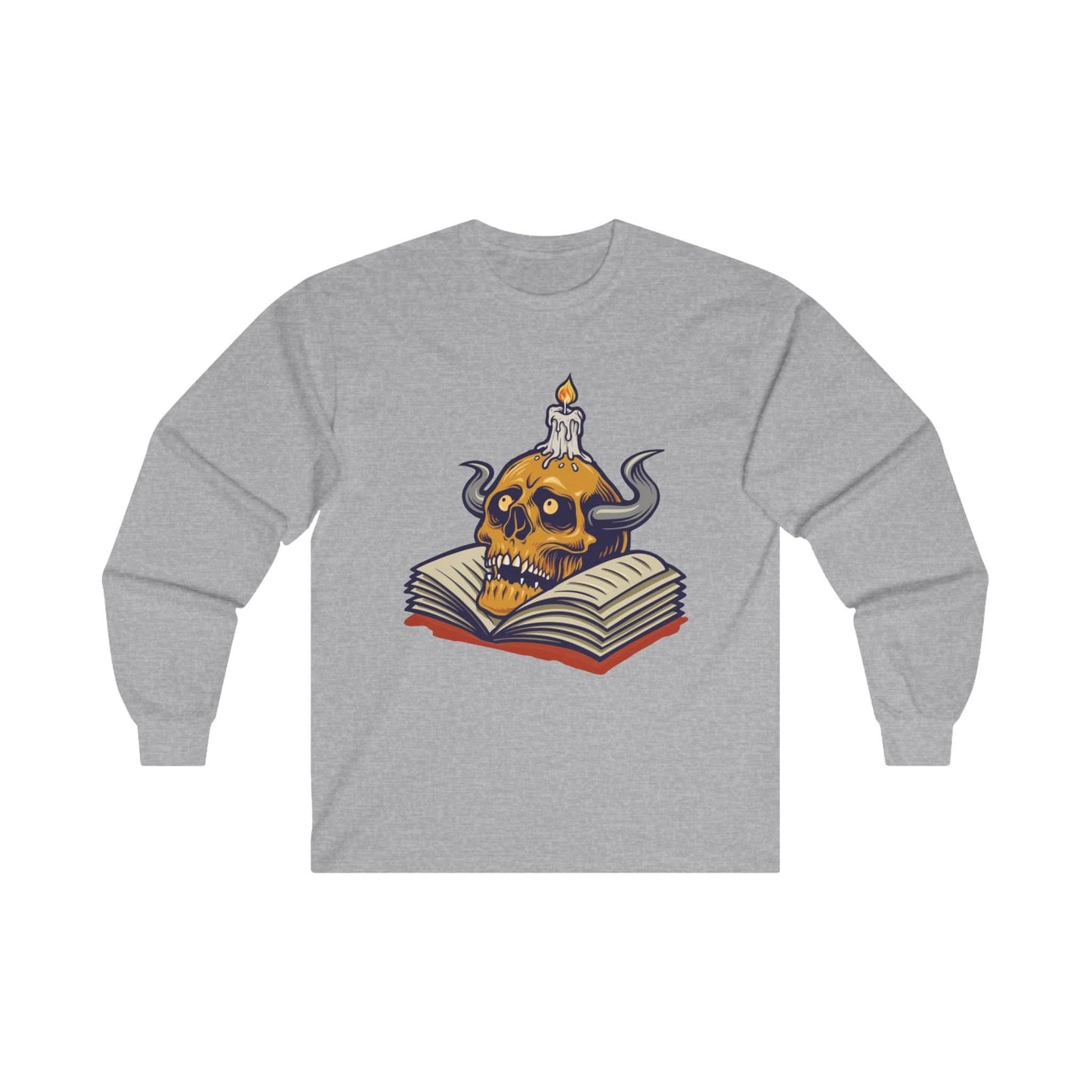 Human Skull & Book with Candle - Mleem