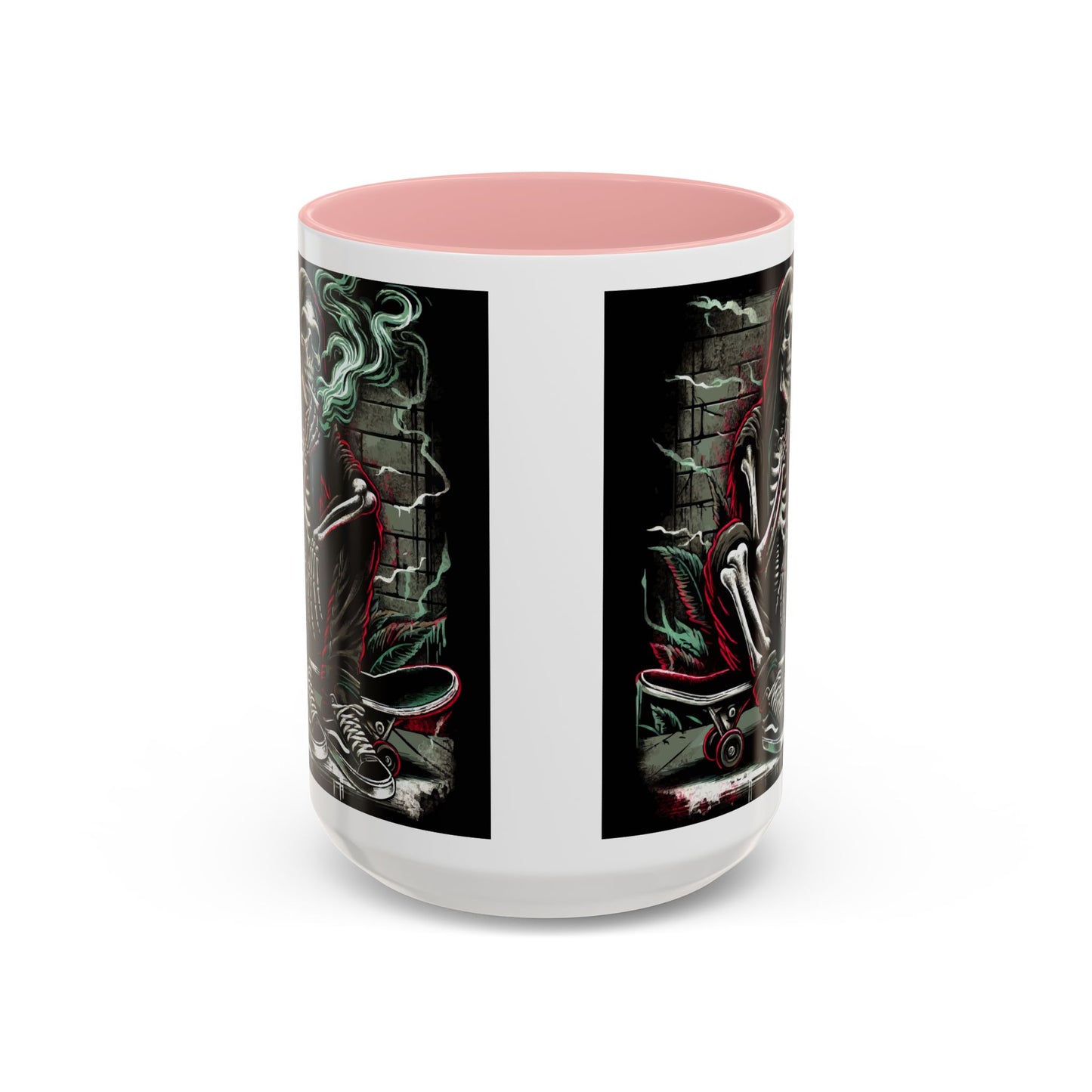 Gothic Skeleton Coffee Mug - Perfect for Halloween Decor, Gift for Skaters, Unique Drinkware, Spooky Vibe, 11 & 15oz Options