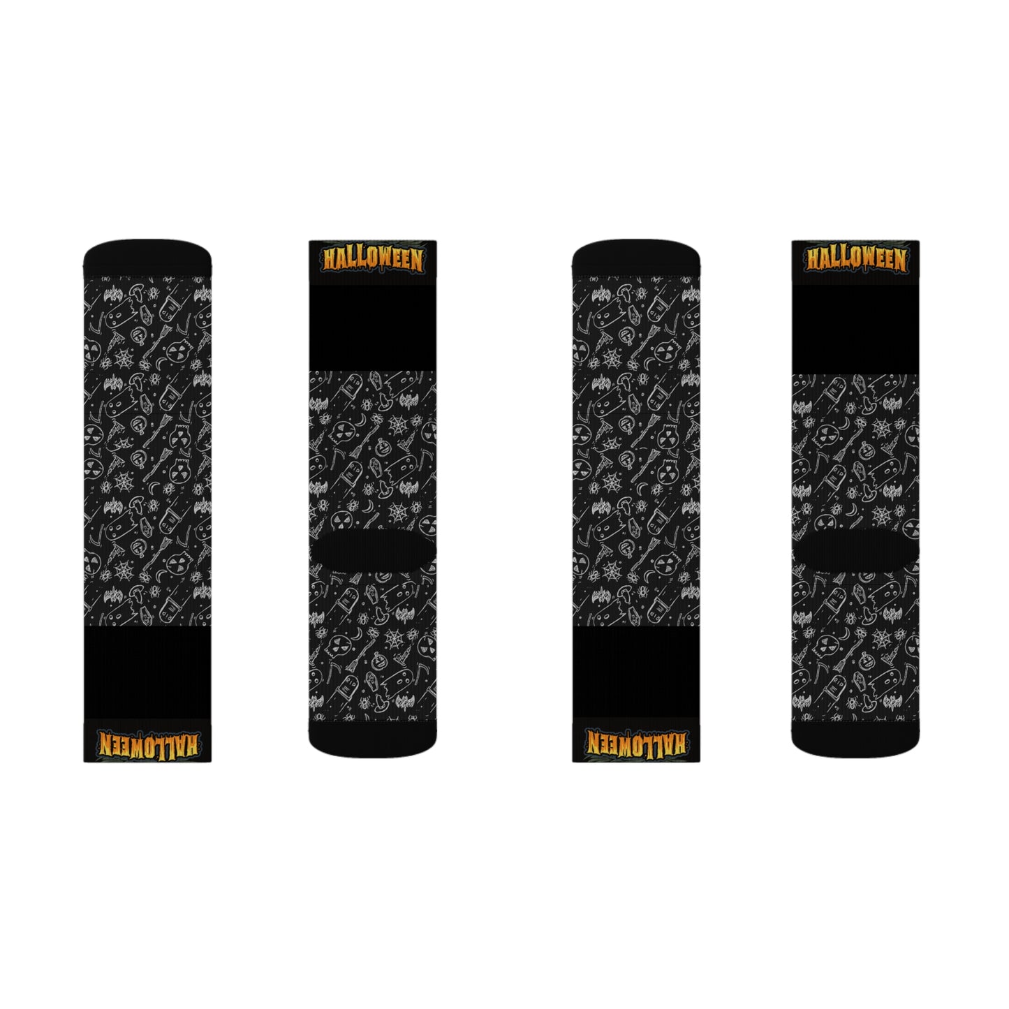 Halloween Themed Sublimation Socks for Spooky Vibes, Perfect for Costume Parties, Trick or Treat, Gift for Horror Fans