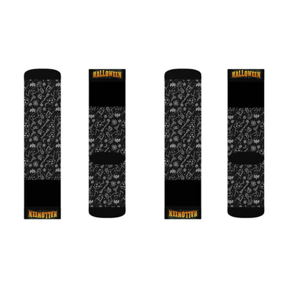 Halloween Themed Sublimation Socks for Spooky Vibes, Perfect for Costume Parties, Trick or Treat, Gift for Horror Fans