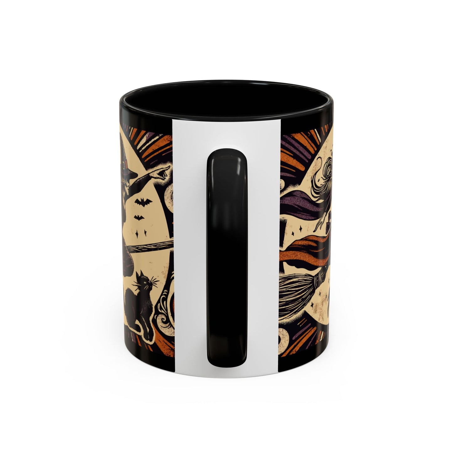 Halloween-Themed Accent Coffee Mug, Coffee Cup for Witch Lovers, Haunted Mug for Spooky Season, Unique Gift for Halloween, Witch Decor