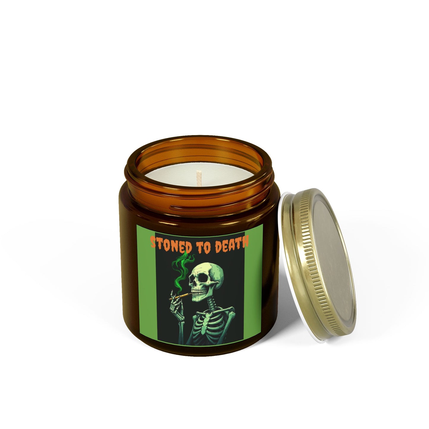 Spooky Scented Candle - 'Stoned to Death', Halloween Decor, Gift for Adults, Home Fragrance, Party Favor, Relaxation