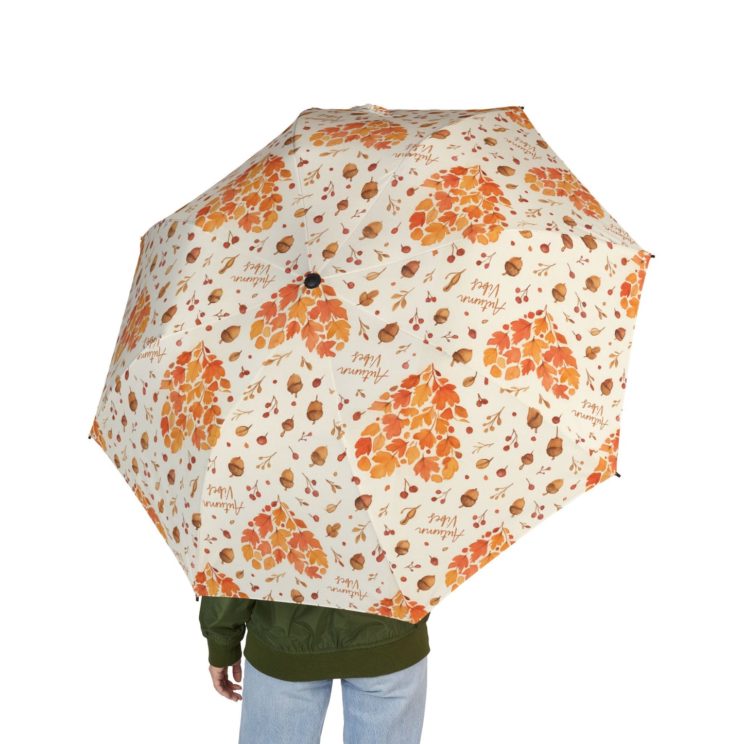 Charming Floral Umbrella, Cute Umbrella for Rainy Days, Unique Gift for Her, Lightweight Travel Umbrella, Heart Patterned Canopy