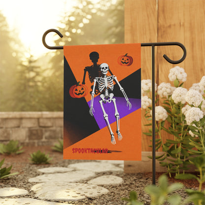Halloween Garden Banner, Spooky Skeleton Decor, Outdoor Halloween Flag, Fall Decorative Flag, Halloween Housewarming Gift