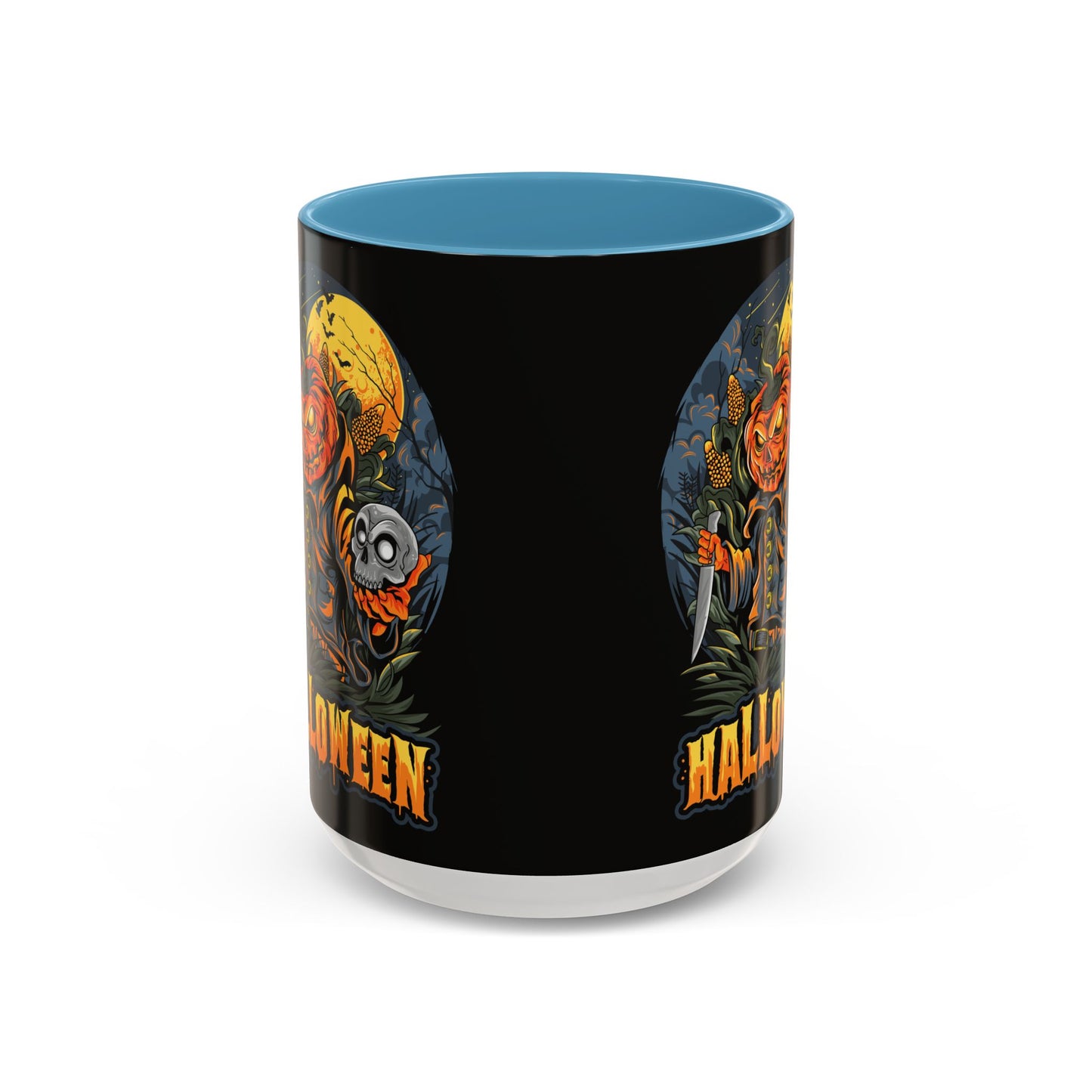 Halloween Pumpkin Coffee Mug, Spooky Mug, Fall Decor, Gift for Halloween Lovers, Black Mug, 11oz or 15oz