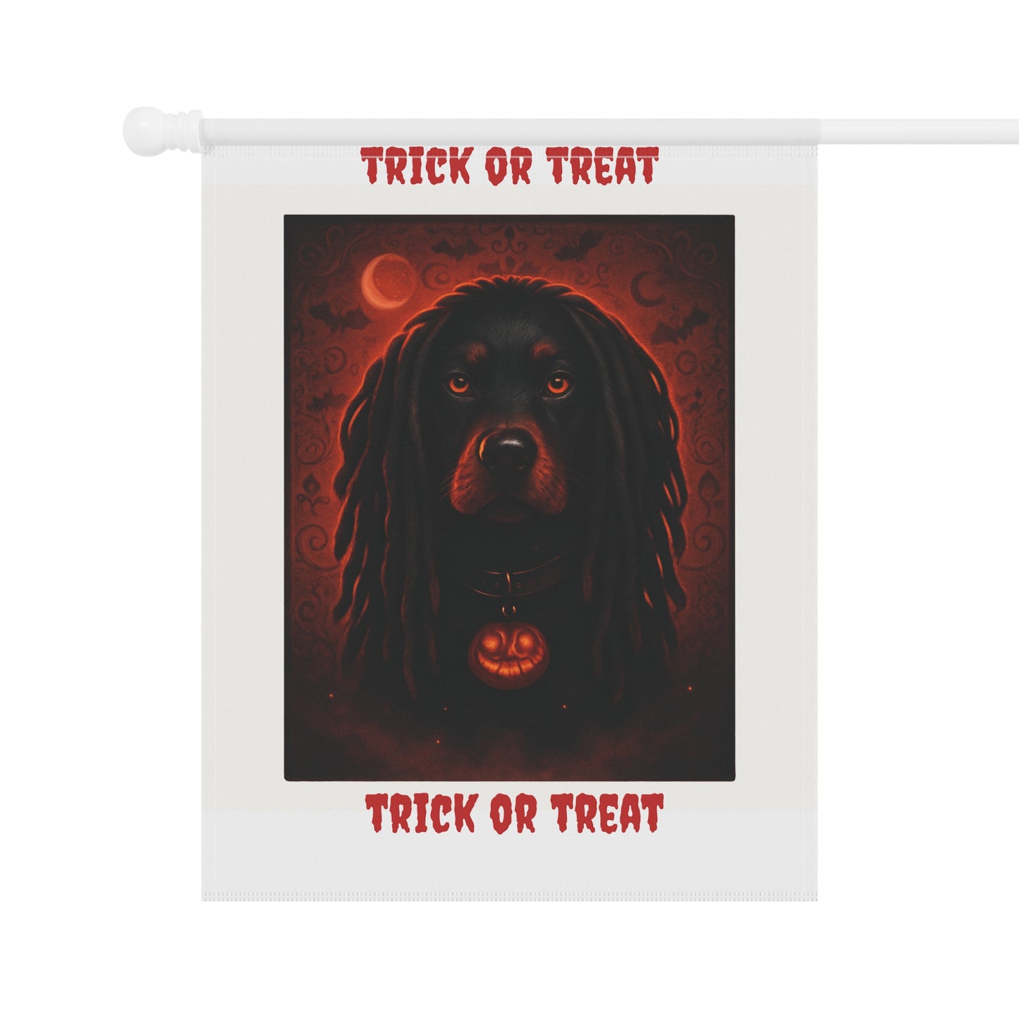 Halloween Garden Banner, Trick or Treat Decor, Fall Seasonal Flag, Dog Lover Gift, Outdoor Home Decoration