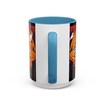 Spooky Halloween Coffee Mug - Perfect for Ghost Lovers and Fall Celebrations, Halloween Decor, Gift, Pumpkin Spice Season, Black Accent Mug