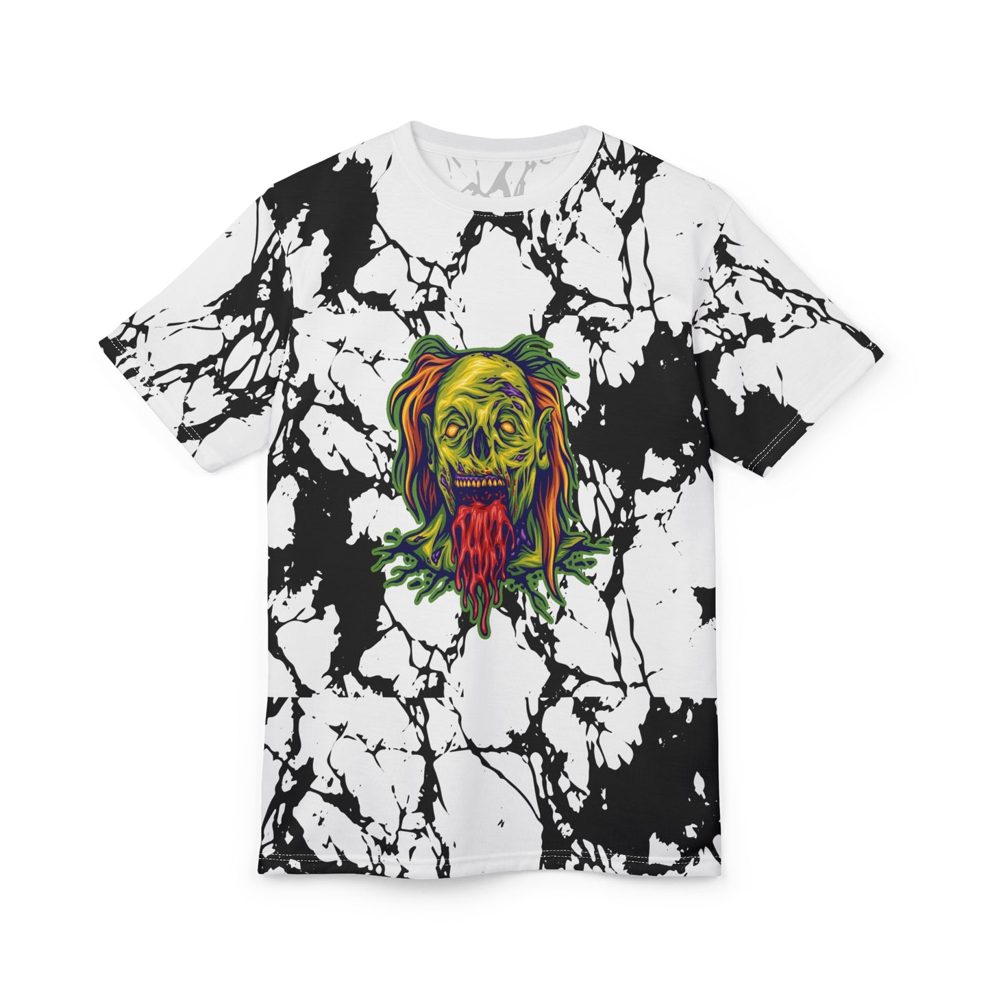 Halloween Graphic Tee, Unisex Cut & Sew T-Shirt, Spooky Shirt, Horror Apparel, Scary Clothing, Unique Gift for Ghoulish Friends