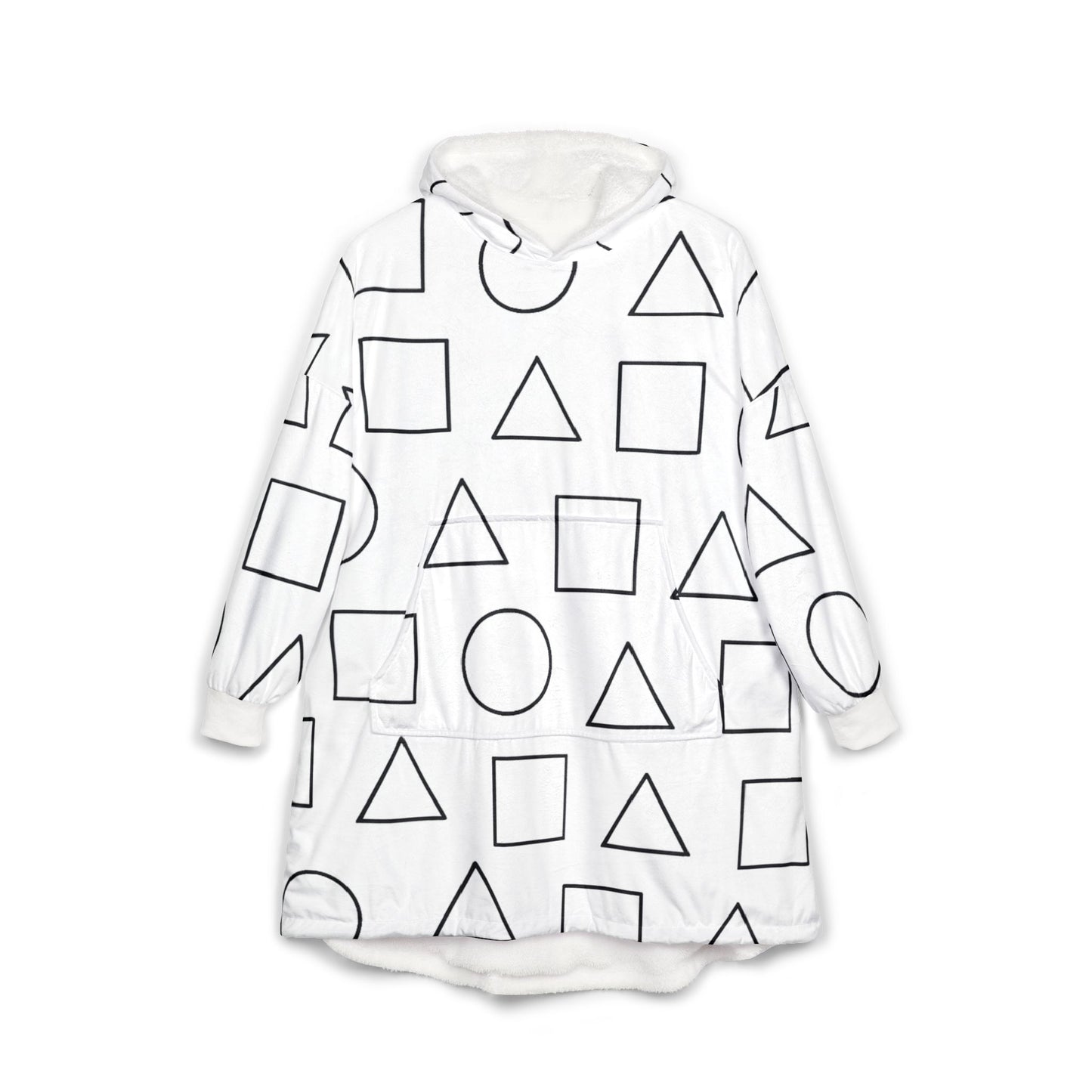 Cozy Abstract Pattern Hooded Blanket