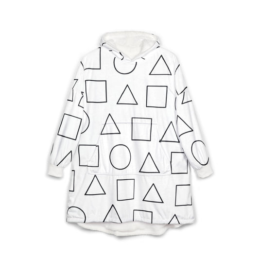Cozy Abstract Pattern Hooded Blanket