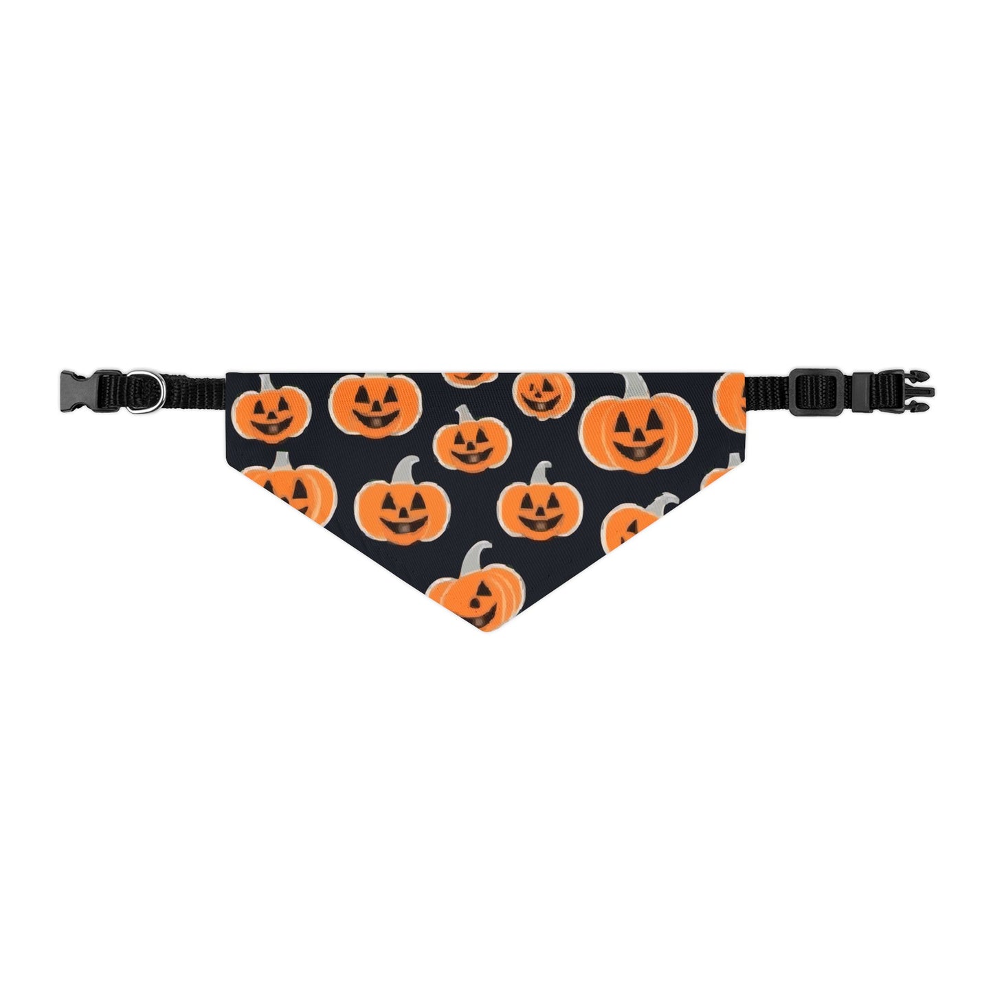 Pumpkin Print Pet Bandana Collar, Halloween Dog Accessory, Spooky Pet Fashion, Fall Outfit for Dogs, Dog Costume, Pet Halloween Gear
