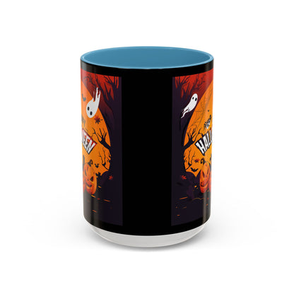 Spooky Halloween Coffee Mug - Perfect for Ghost Lovers and Fall Celebrations, Halloween Decor, Gift, Pumpkin Spice Season, Black Accent Mug