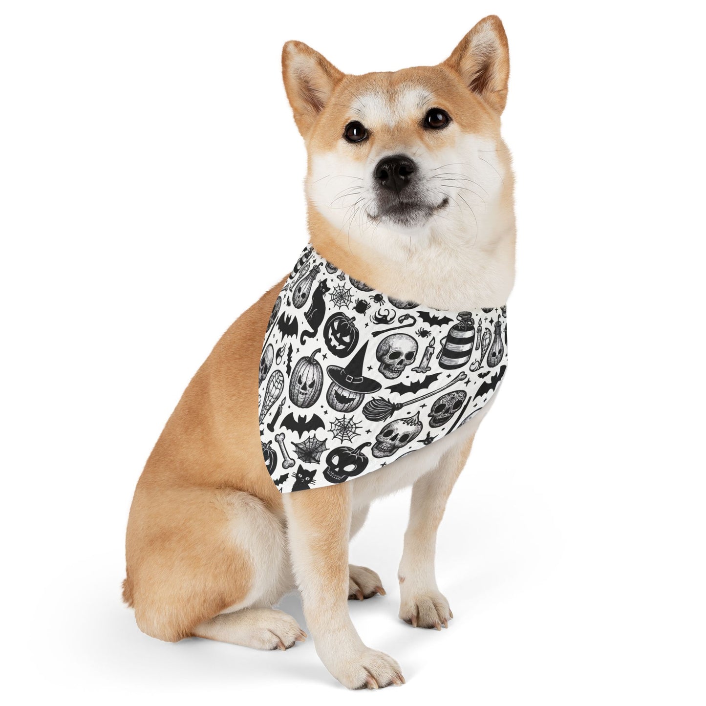 Spooky Pet Bandana Collar for Halloween, Dog Accessory, Halloween Costume, Pet Gift, Festival Fashion, Pet Costume