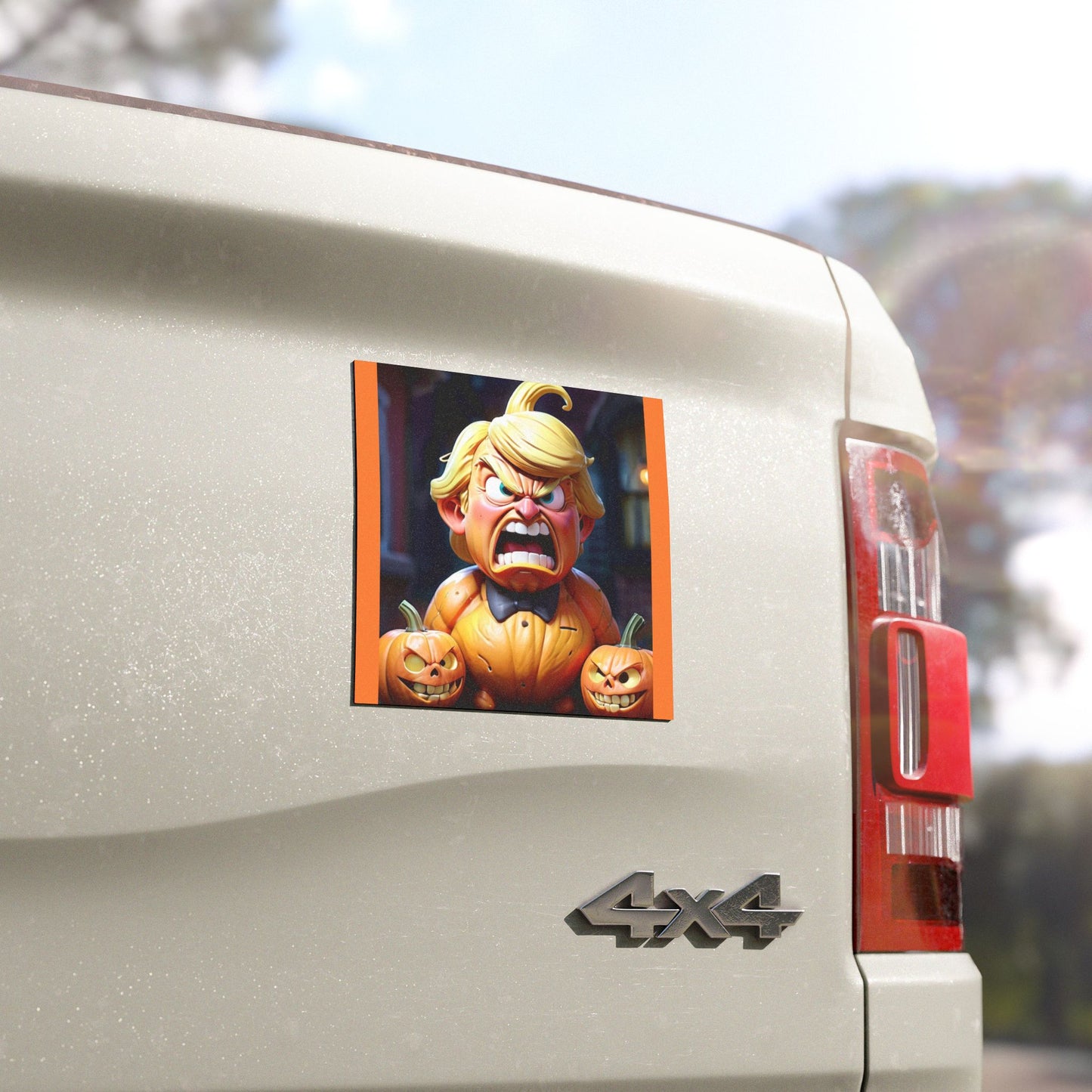 Halloween Car Magnet - Spooky Pumpkin Design, Autumn Decor, Funny Car Accessory, Holiday Gift, Pumpkin Car Decor