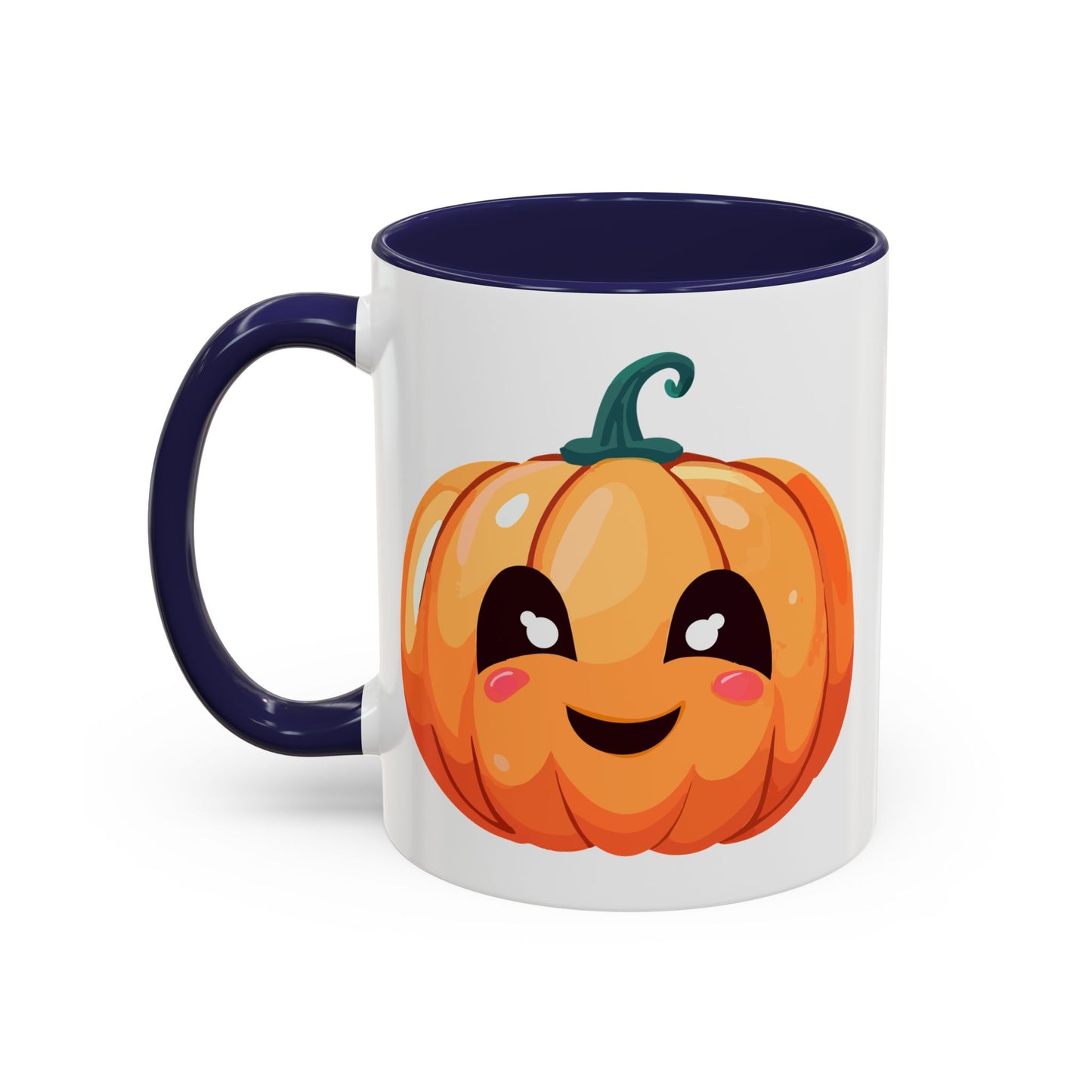 Cute Pumpkin Accent Coffee Mug for Fall, Halloween Decor, Gift for Coffee Lovers, Autumn Kitchenware, Seasonal Drinkware