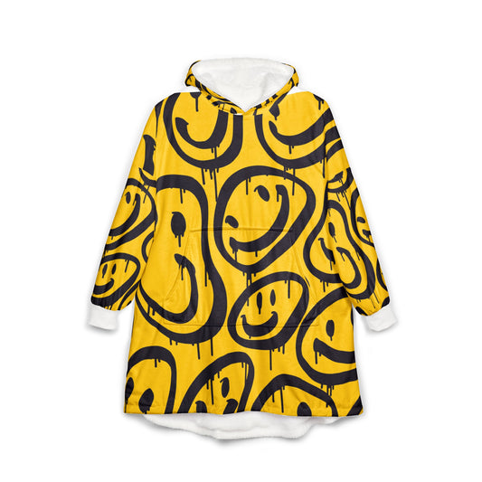 Cheerful Unisex Hooded Blanket