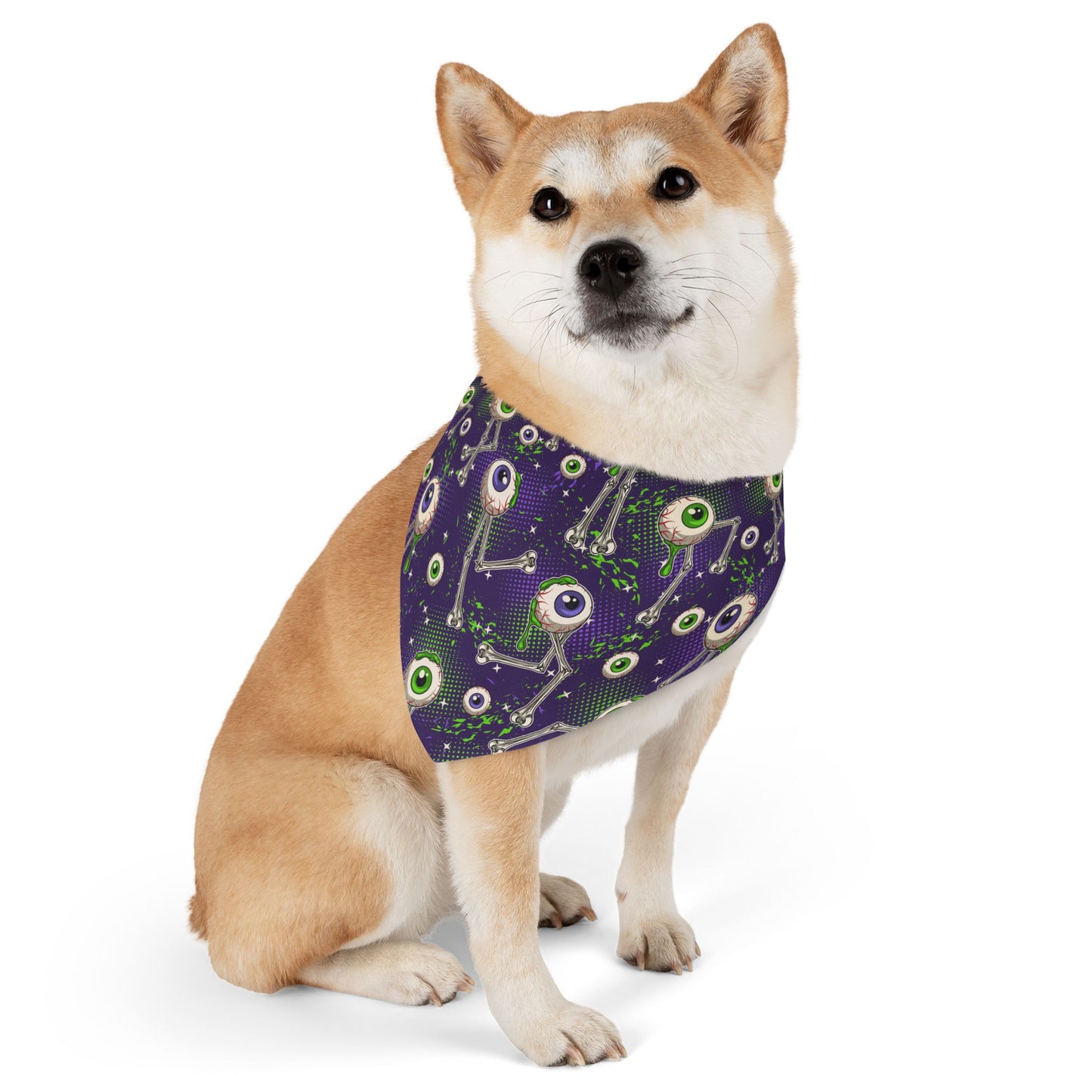 Spooky Eye Pet Bandana Collar | Halloween Dog Accessory, Cute Pet Apparel, Adjustable Dog Scarf, Pet Costume, Fun Pet Gift