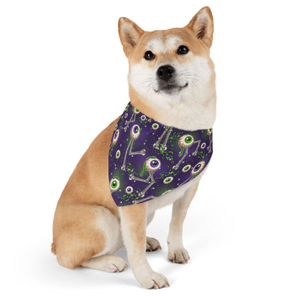 Spooky Eye Pet Bandana Collar | Halloween Dog Accessory, Cute Pet Apparel, Adjustable Dog Scarf, Pet Costume, Fun Pet Gift