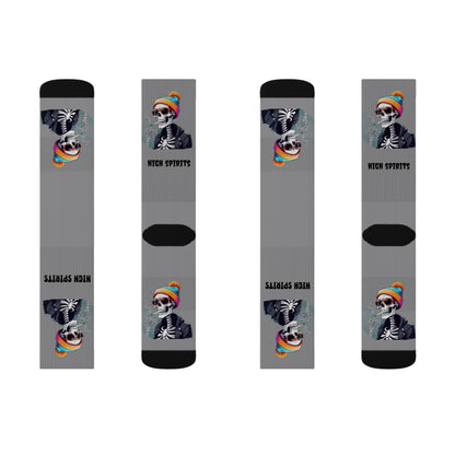 Fun Graphic Socks - Unique Gift for Halloween, Cozy Wear, Comfortable Footwear, Vibrant Design, Trendy Accessories