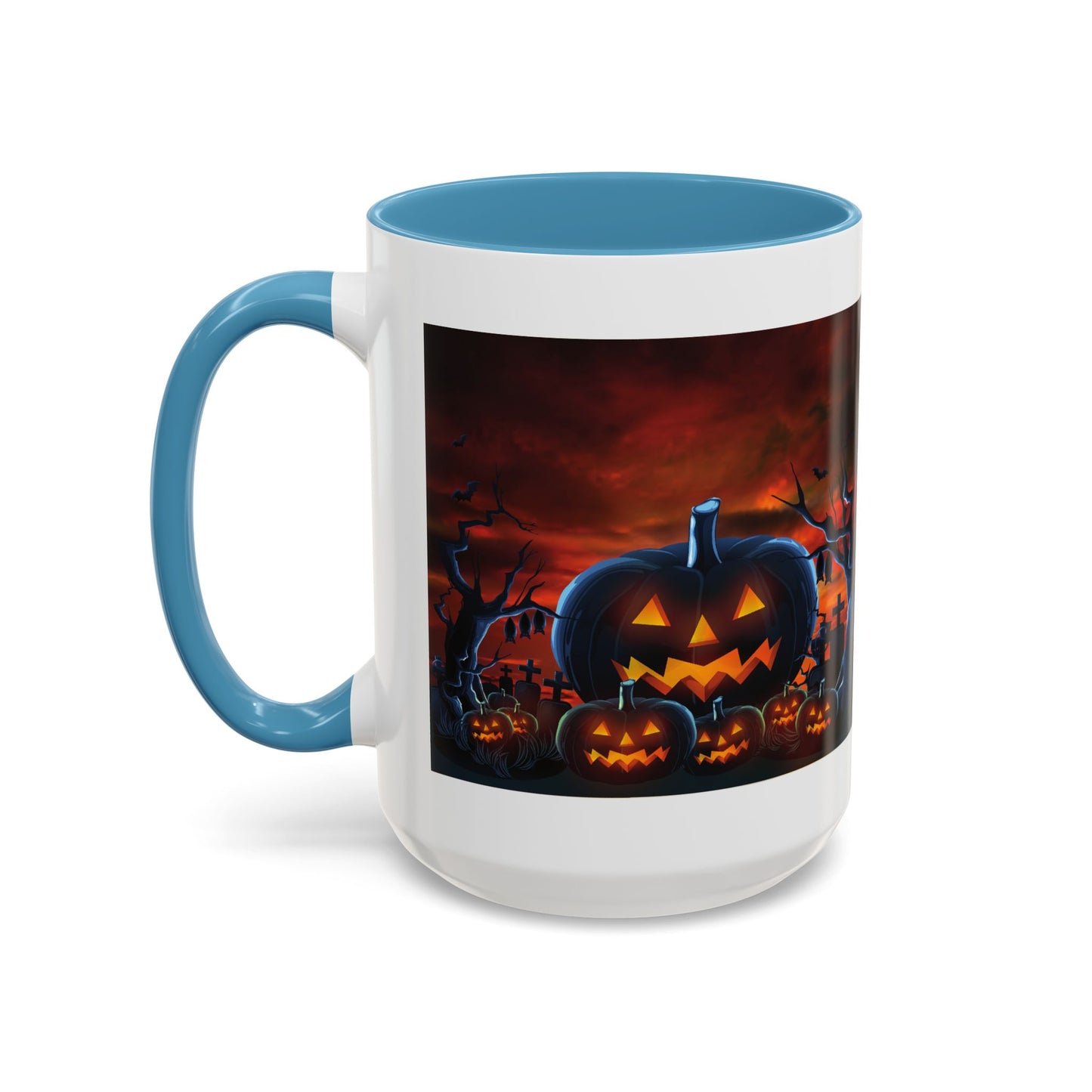 Halloween Pumpkin Accent Mug, Spooky Coffee Cup, Fall Decor, Trick or Treat Gift, Dark Themed Drinkware, Halloween 2023,