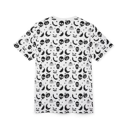 Halloween-Themed Unisex Tee, Spooky Cut & Sew Shirt, Gothic Apparel, Fun Gift, Casual Wear