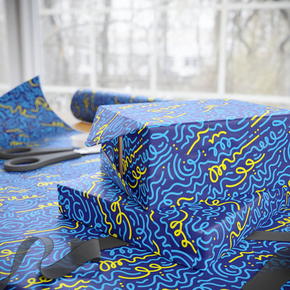 Vibrant Wrapping Paper Roll, Colorful Gift Wrap for All Occasions, Birthday, Holiday, Party, Eco-Friendly Packaging