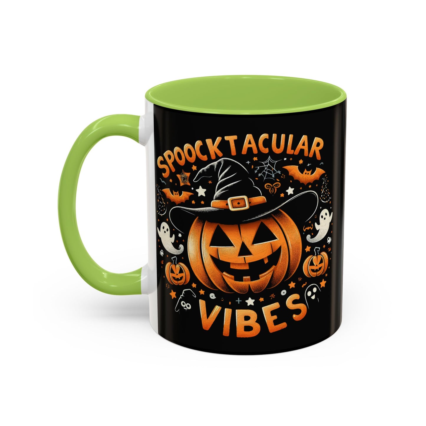 Halloween Accent Coffee Mug - Spooktacular Vibes, Fall Home Decor, Pumpkin Lovers Gift, Trick or Treat Mug, Spooky Season Drinkware
