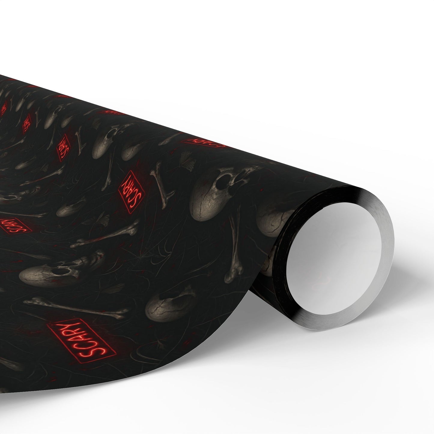 Spooky Halloween Wrapping Paper, Unique Gift Wrap for Halloween, Scary Black and Red Paper, Fun Decorative Wrap, Halloween Party Supplies
