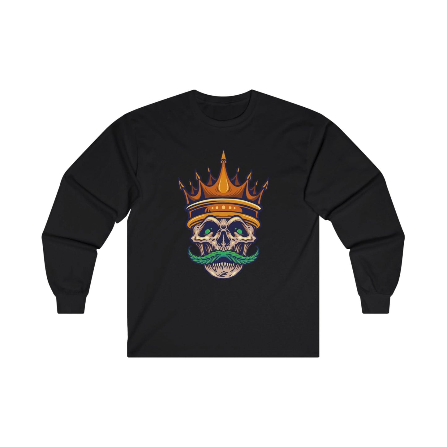 Gold Crown With Weed Mustache - Mleem