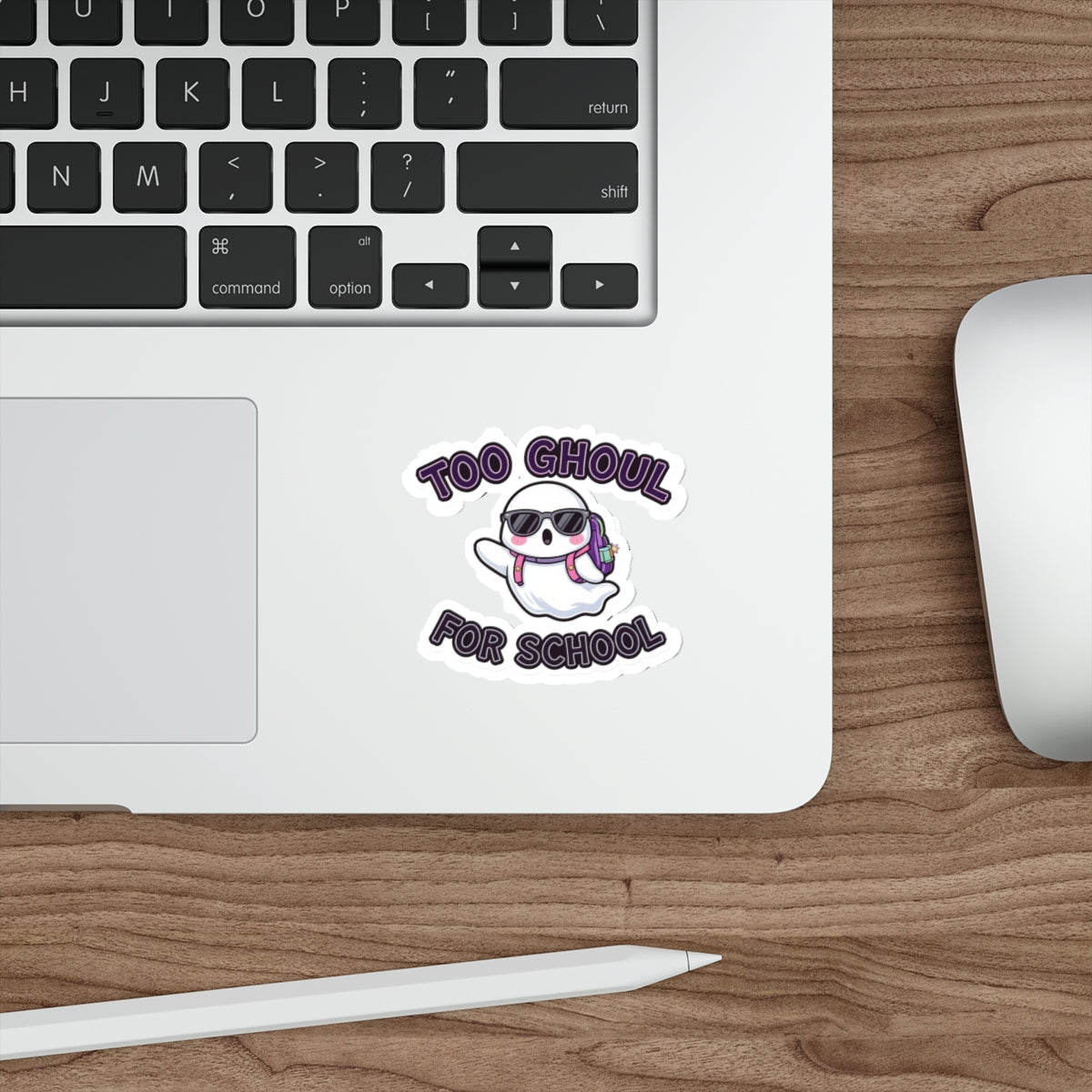 Ghostly School Die-Cut Stickers - Whimsical Decor, Laptop Stickers, Halloween Fun, Cute Back to School Accessories, Spooky Gifts