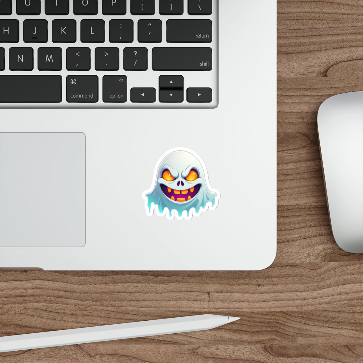 Spooky Ghost Die-Cut Stickers | Fun Halloween Decor, Laptop Accessories, Party Favors, Enamel Pin Alternatives, Gift Ideas