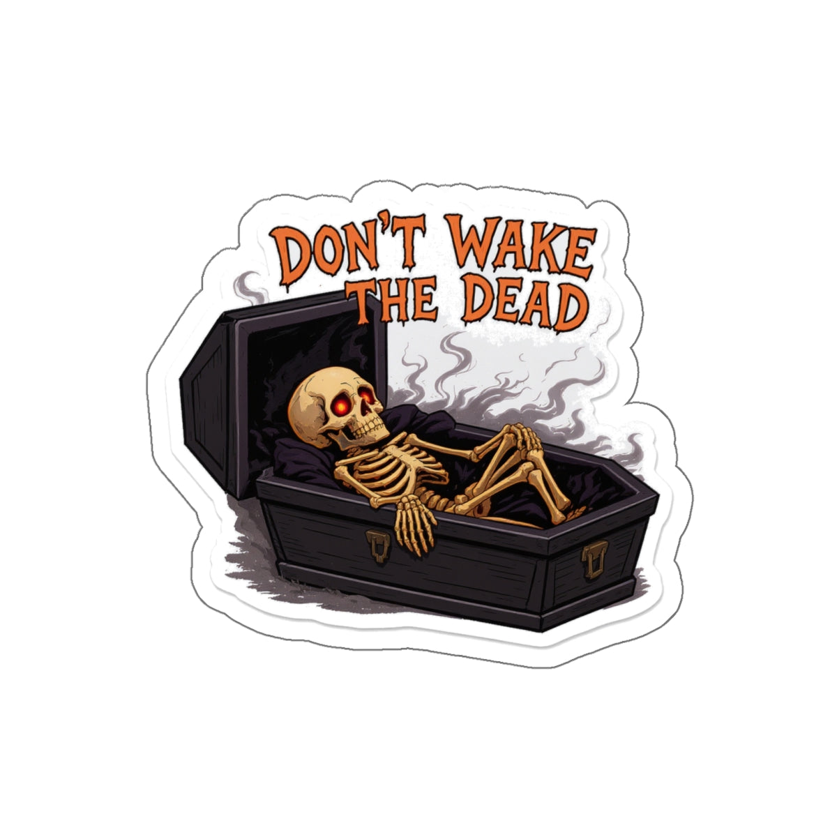 Spooky Skeleton Die-Cut Stickers | Halloween Decor, Laptop Stickers, Party Favors, Gag Gifts, Creepy Decor